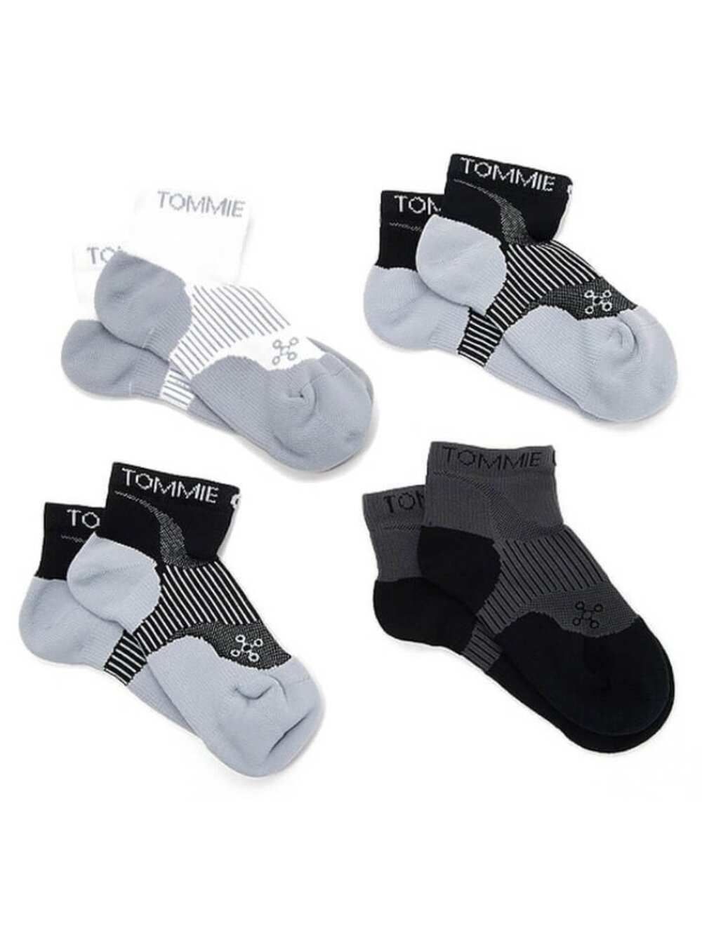 Women's 4-Pack Performance Compression Ankle Socks Size 10-12.5 NEW